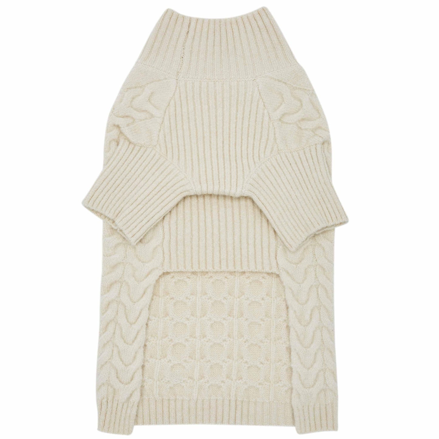 Fuzzy Ivory Turtleneck Sweater