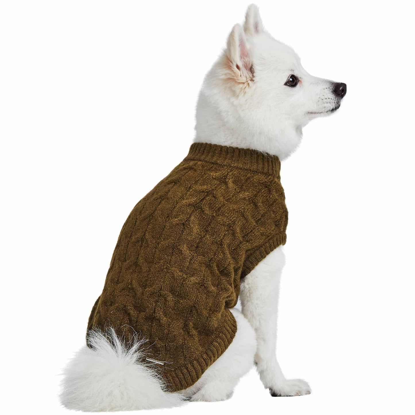 Fuzzy Dark Olive Crewneck Sweater