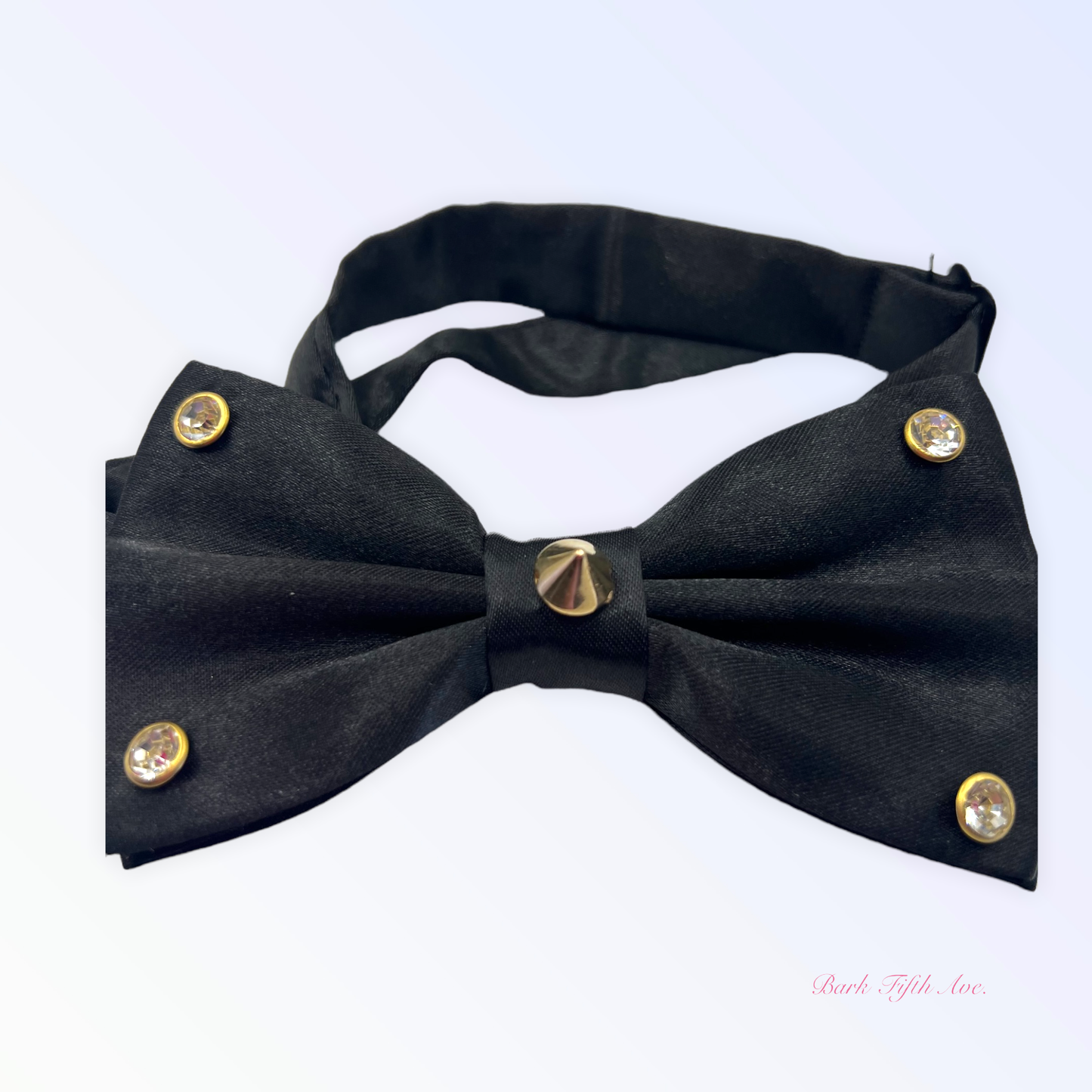 Dapper Satin Stud & Rhinestone Bowtie