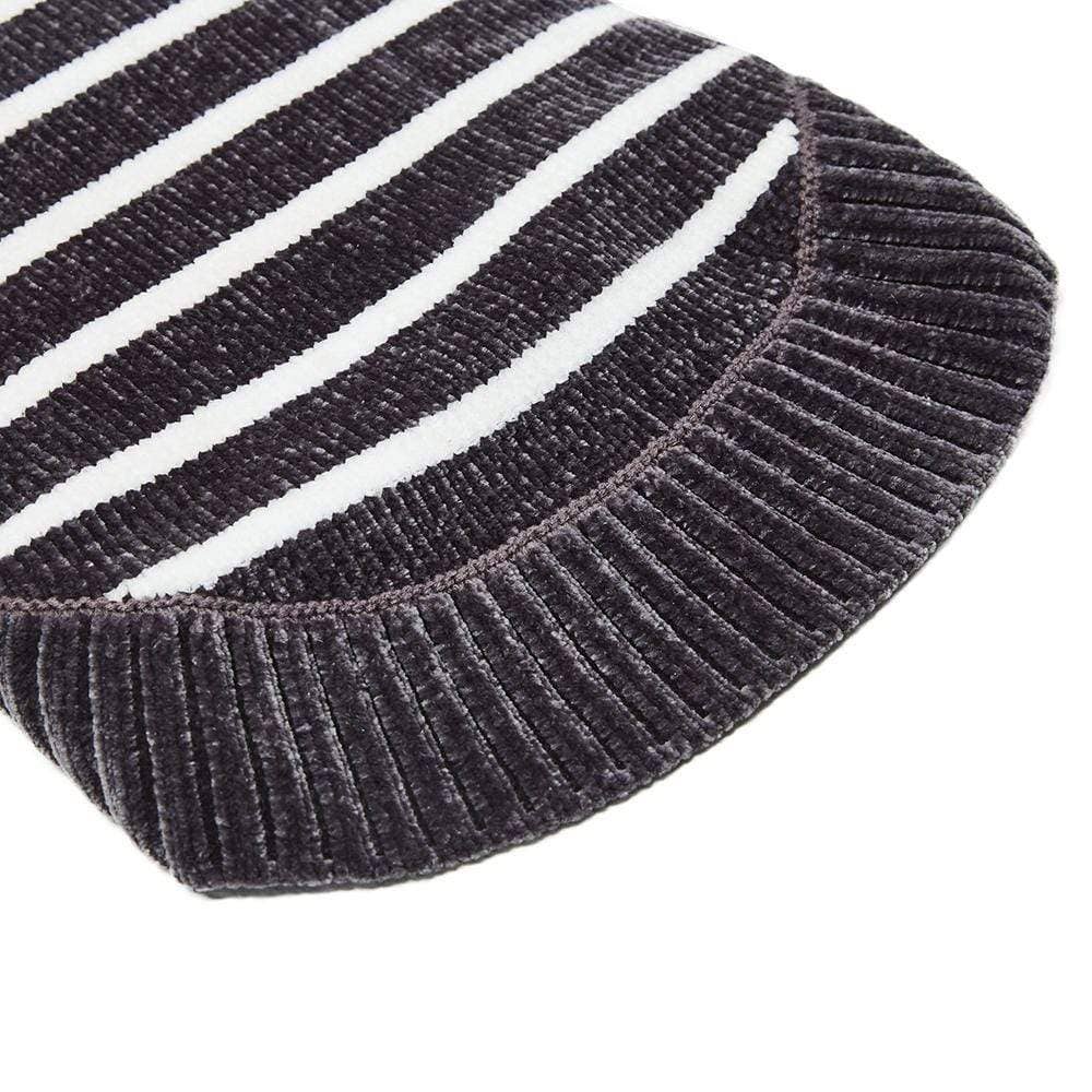 Chenille Classy Gray Striped Sweater