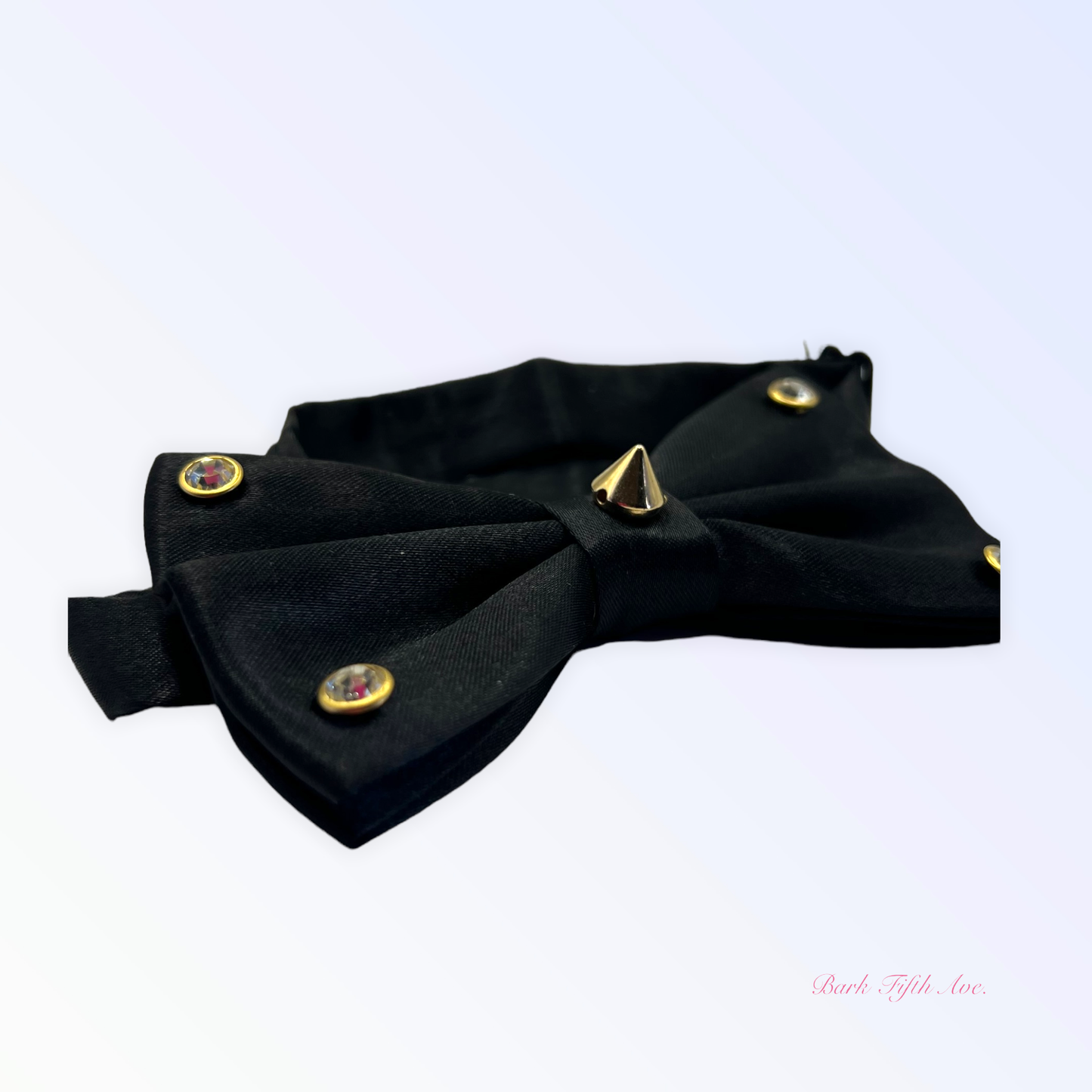 Dapper Satin Stud & Rhinestone Bowtie