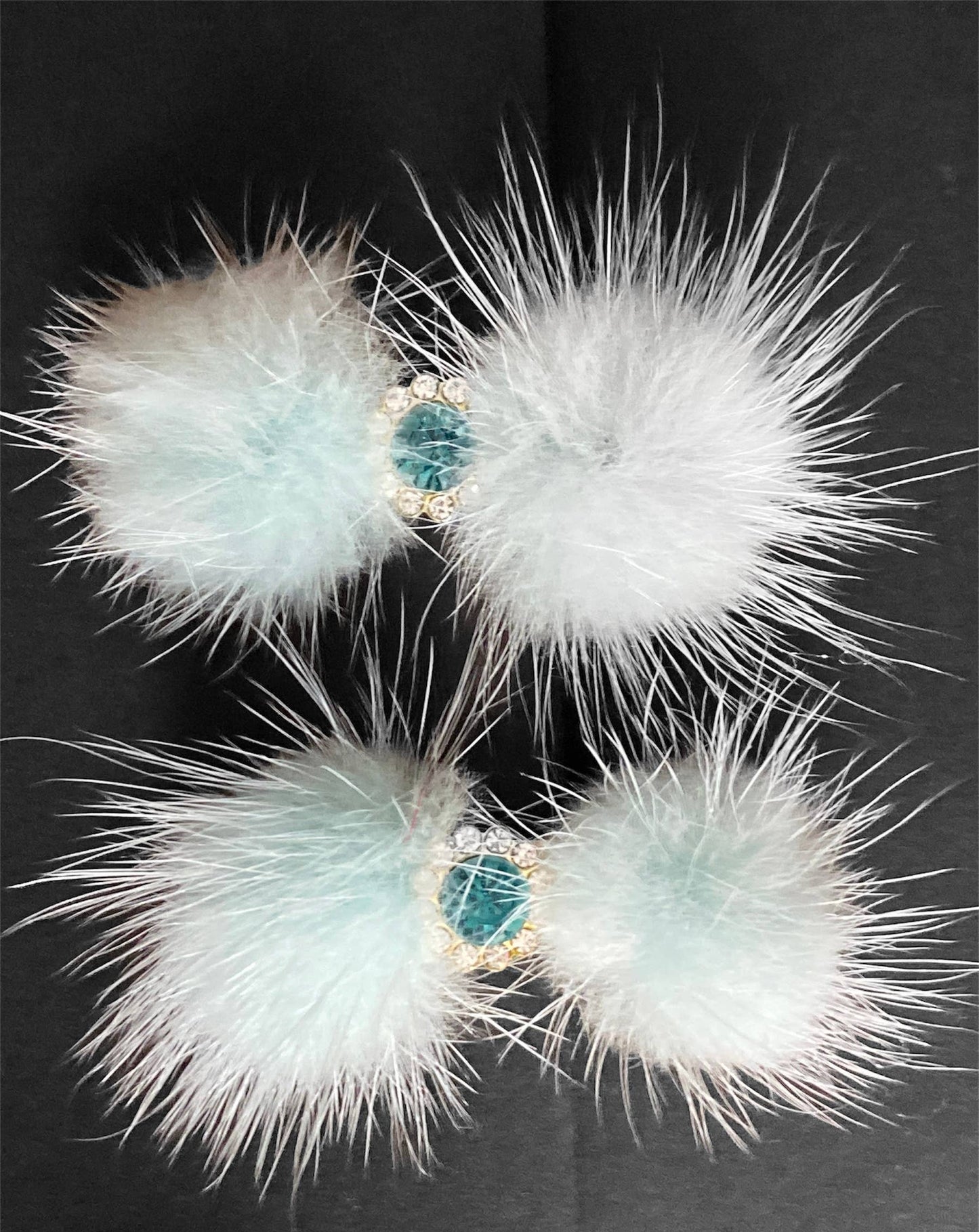 Pom Pom Hair Barrettes