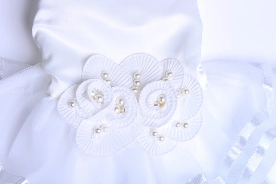 Flowers and Pearls Wedding Dress