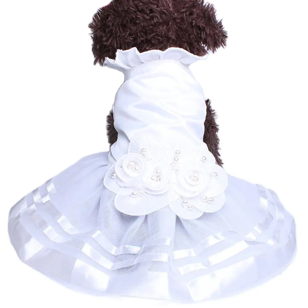 Flowers and Pearls Wedding Dress