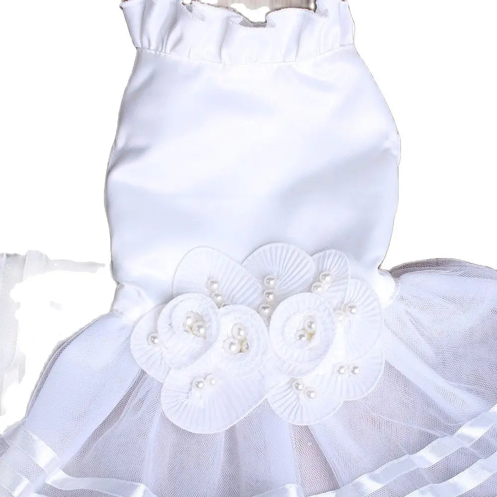 Flowers and Pearls Wedding Dress
