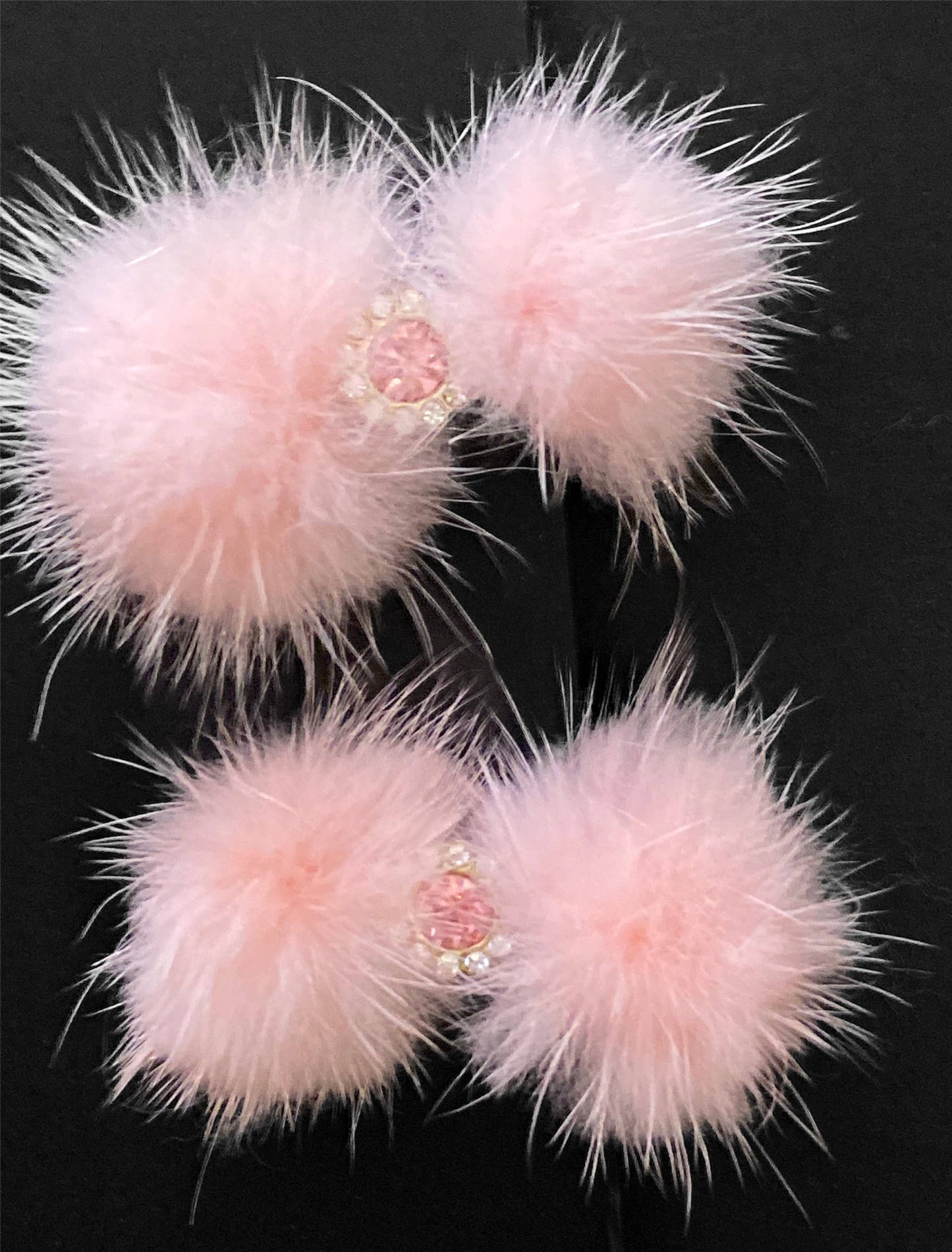 Pom Pom Hair Barrettes