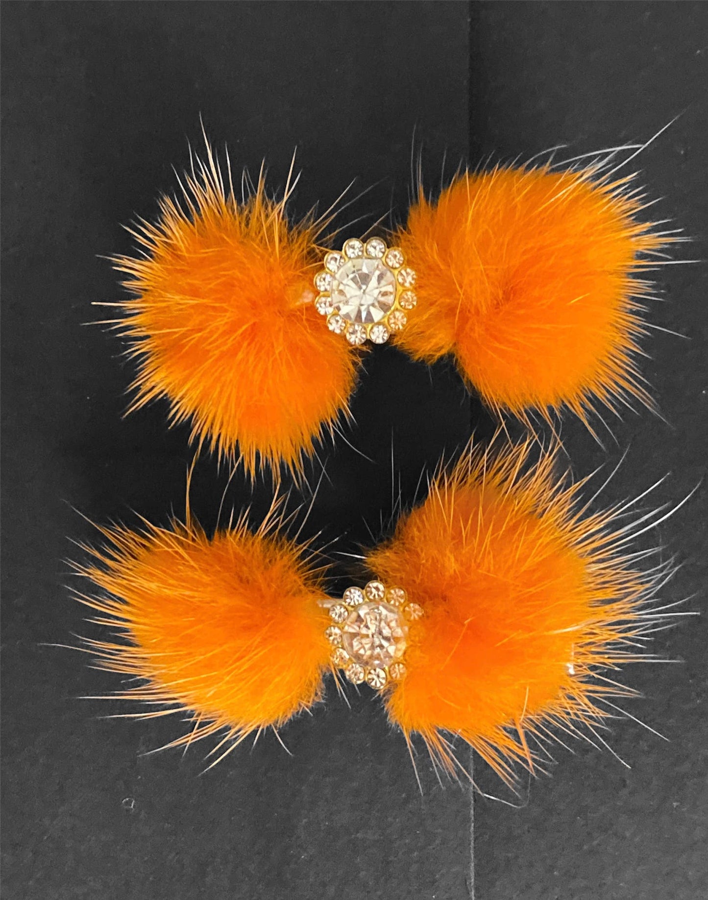 Pom Pom Hair Barrettes