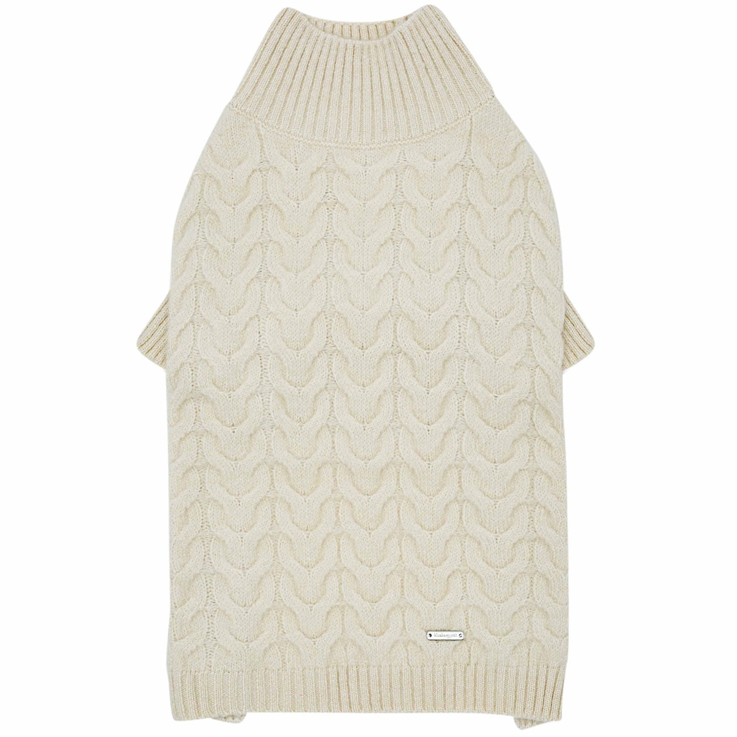 Fuzzy Ivory Turtleneck Sweater