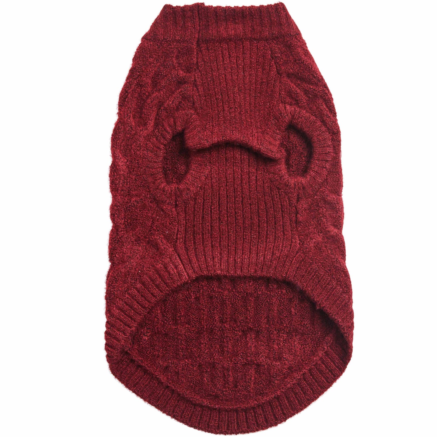 Fuzzy Burgundy Red Crewneck Sweater