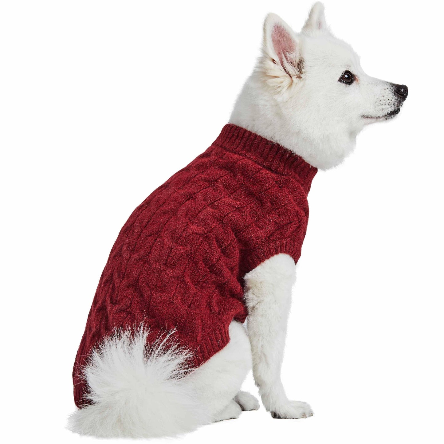 Fuzzy Burgundy Red Crewneck Sweater