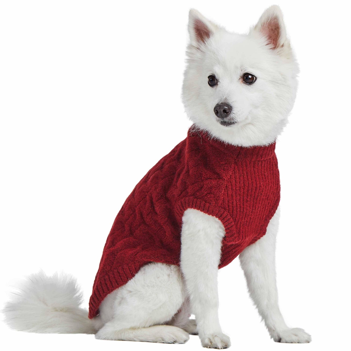 Fuzzy Burgundy Red Crewneck Sweater