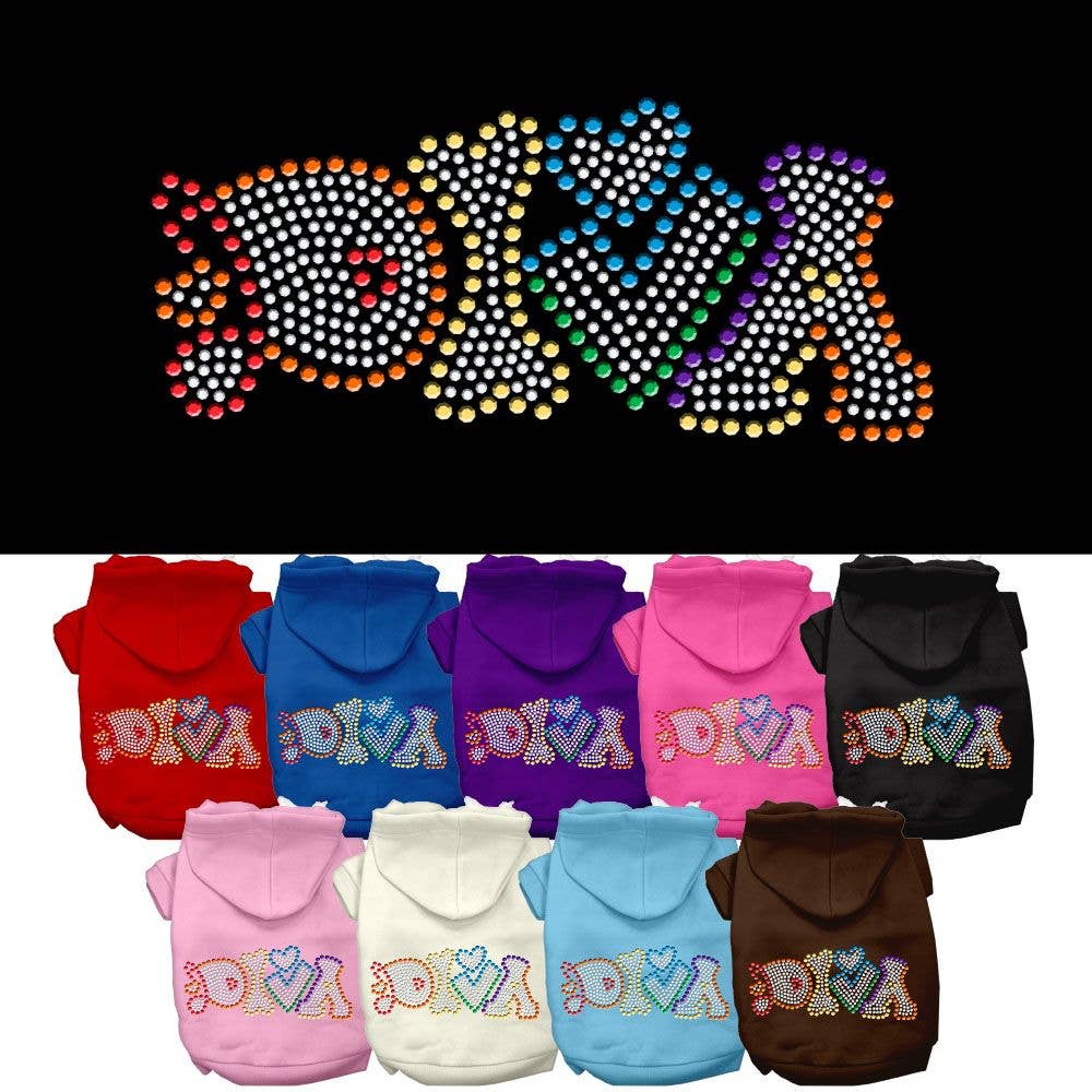 Diva Rhinestone Hoodie