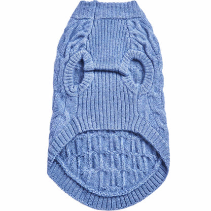 Fuzzy Heather Blue Crewneck Sweater