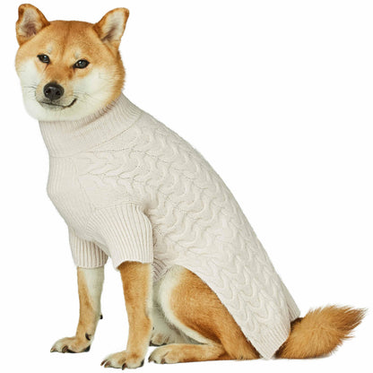 Fuzzy Ivory Turtleneck Sweater