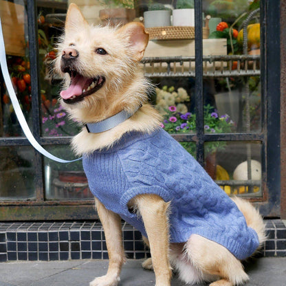 Fuzzy Heather Blue Crewneck Sweater